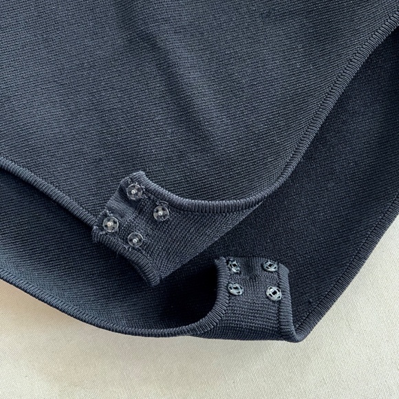 APIECE  APART Plunging V-Neck Sleeveless Halter Style Body Suit in Black - S - Picture 6 of 11